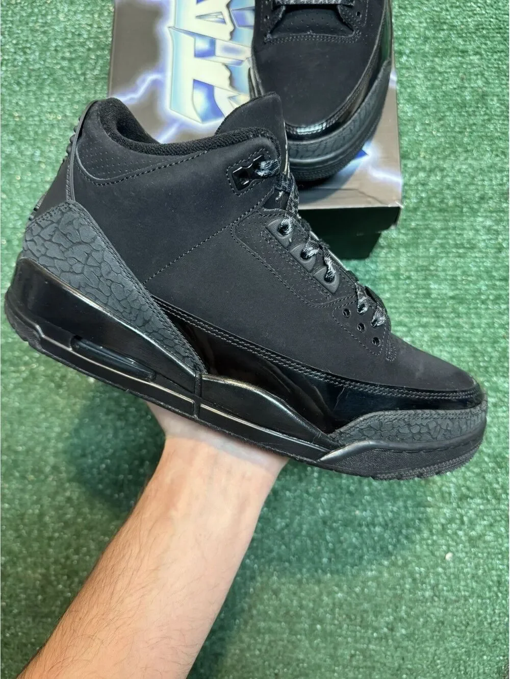 Jordan Retro 3 Black Cat Size 10